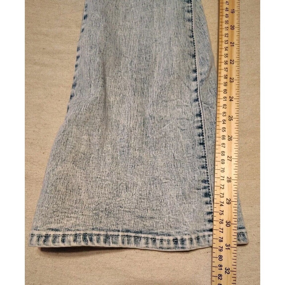 Mitzi Michel Button Front Acid Washed Size 5 NWT Boot Cut Retro High‎ Rise Z - Picture 6 of 9